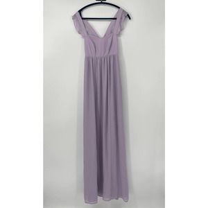 SHOW ME YOUR MUMU JUNE LILAC CHIFFON MAXI DRESS SIZE XS